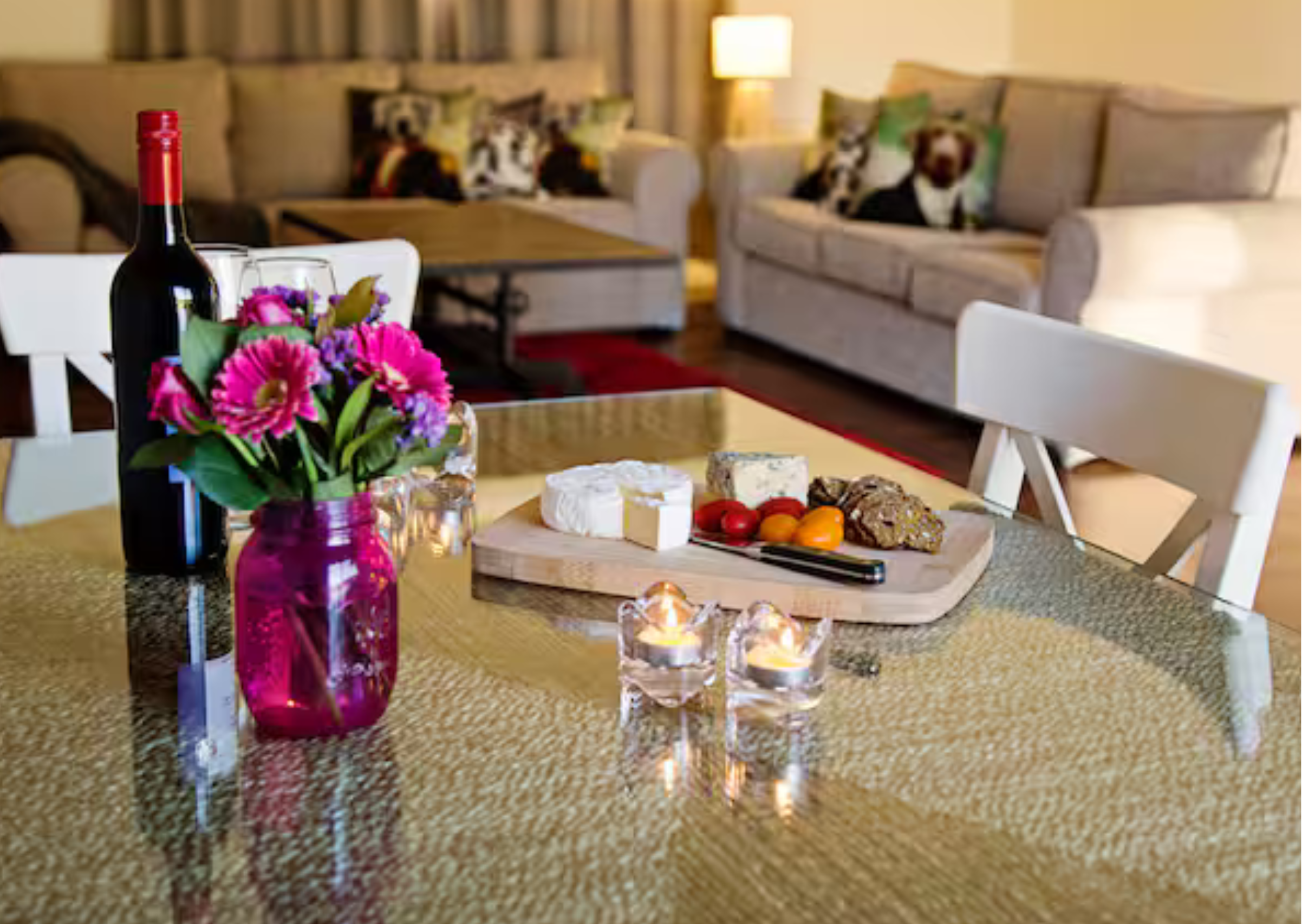 Huge dining table for 8 with 5 seats and a spacious bench seat