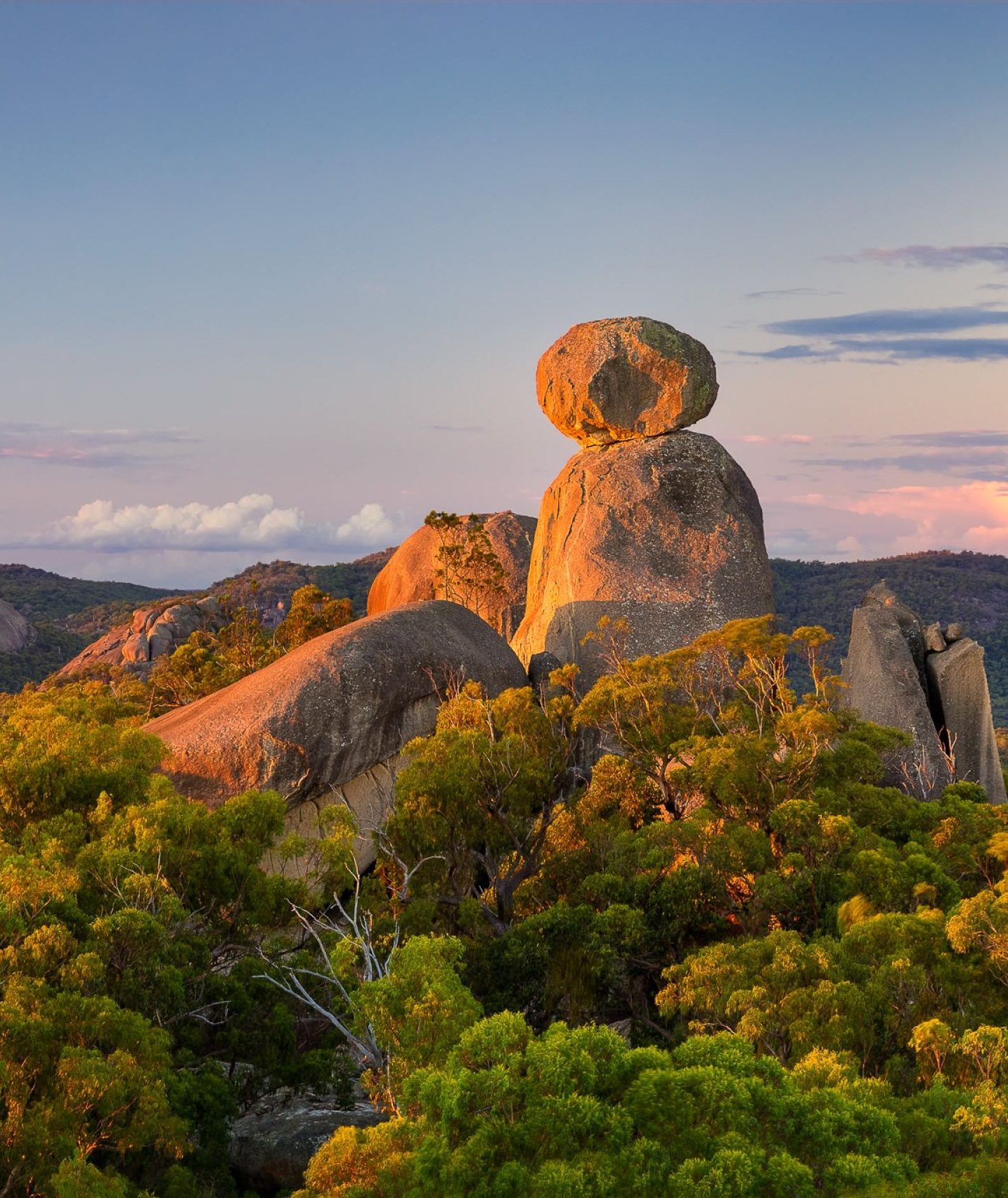 Hike to Balancing Rock in Girraween National Park, one of the most iconic outdoor activities near Stanthorpe