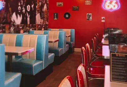 Retro American-style diner in Stanthorpe offering burgers, shakes, and live music vibes on the Granite Belt